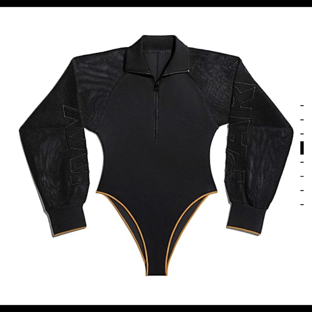 Ivy Park Drip 2.2 Mesh Bodysuit with Snap Closure